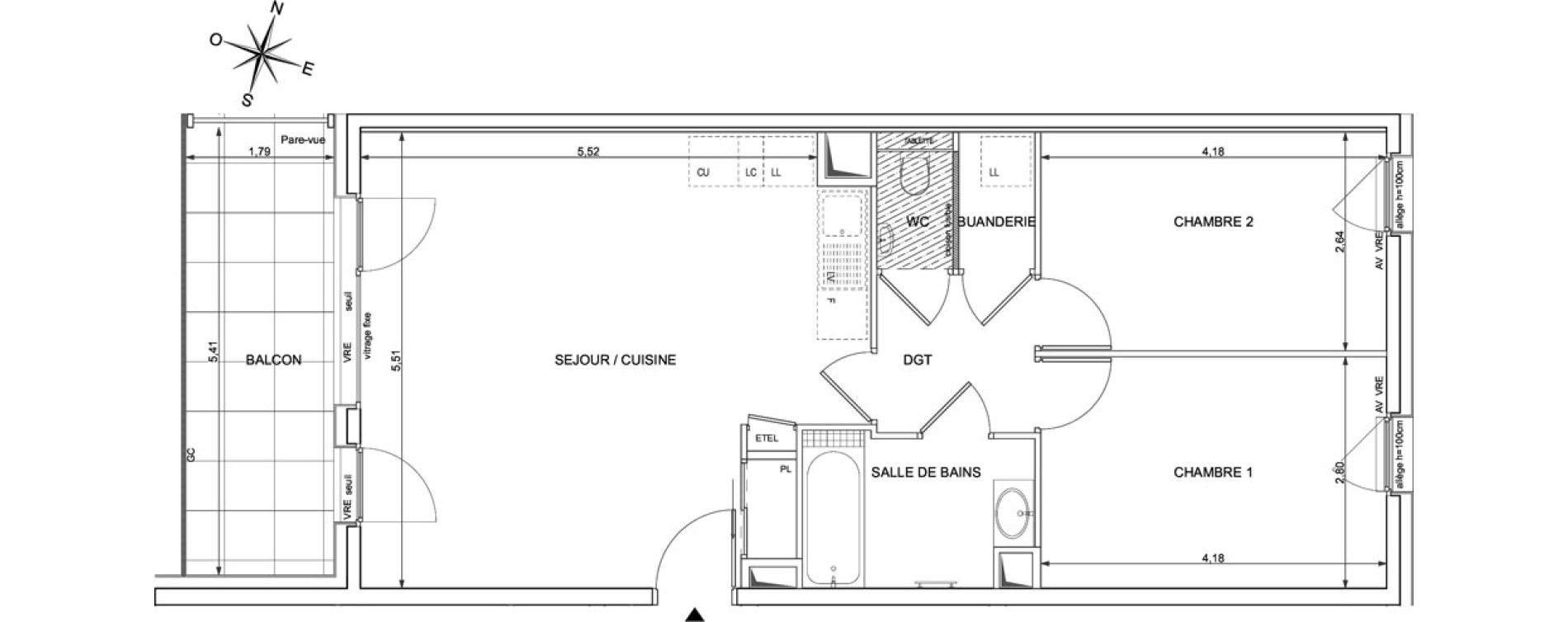 Appartement T3 de 65,41 m2 &agrave; Ambilly Centre