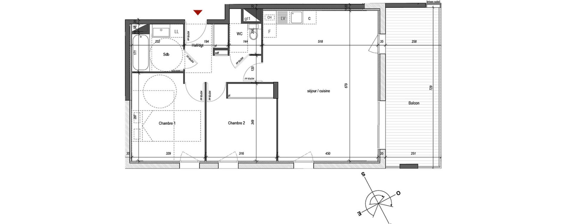 Appartement T3 de 70,20 m2 &agrave; Annecy-Le-Vieux Centre