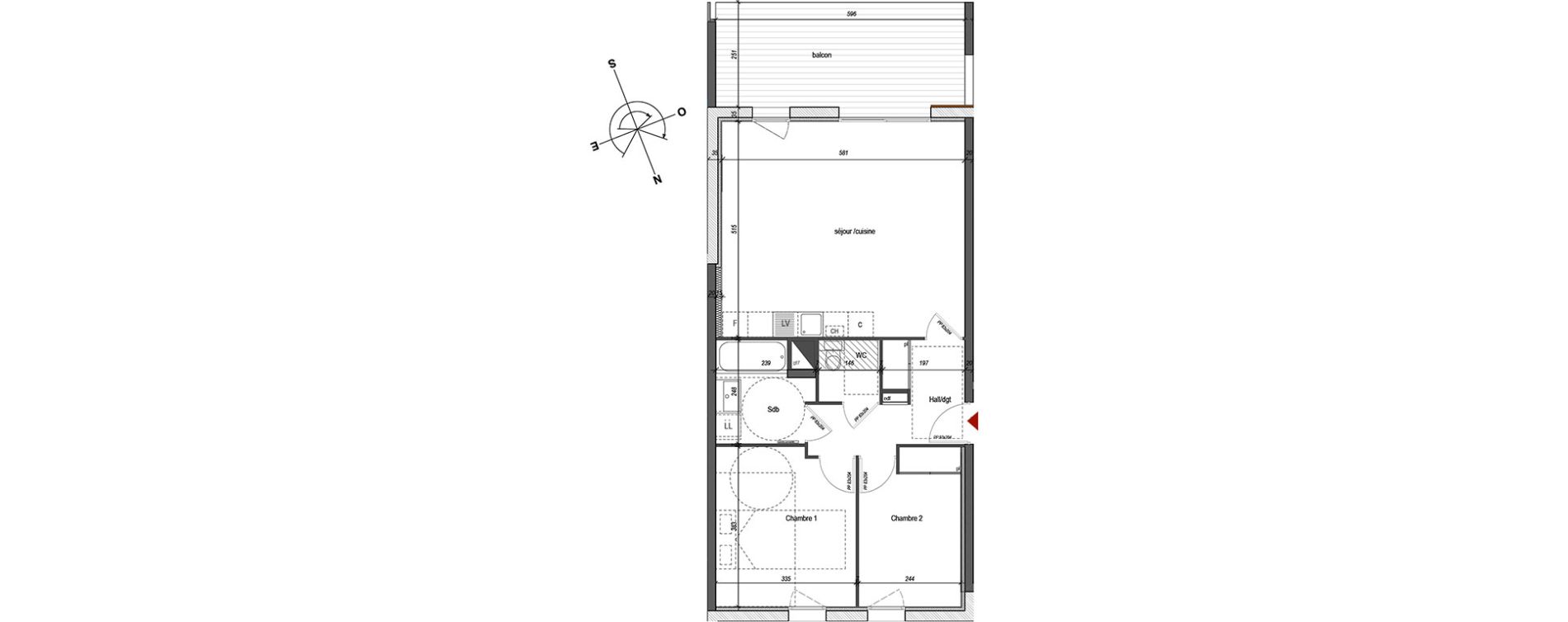 Appartement T3 de 65,50 m2 &agrave; Annecy-Le-Vieux Centre