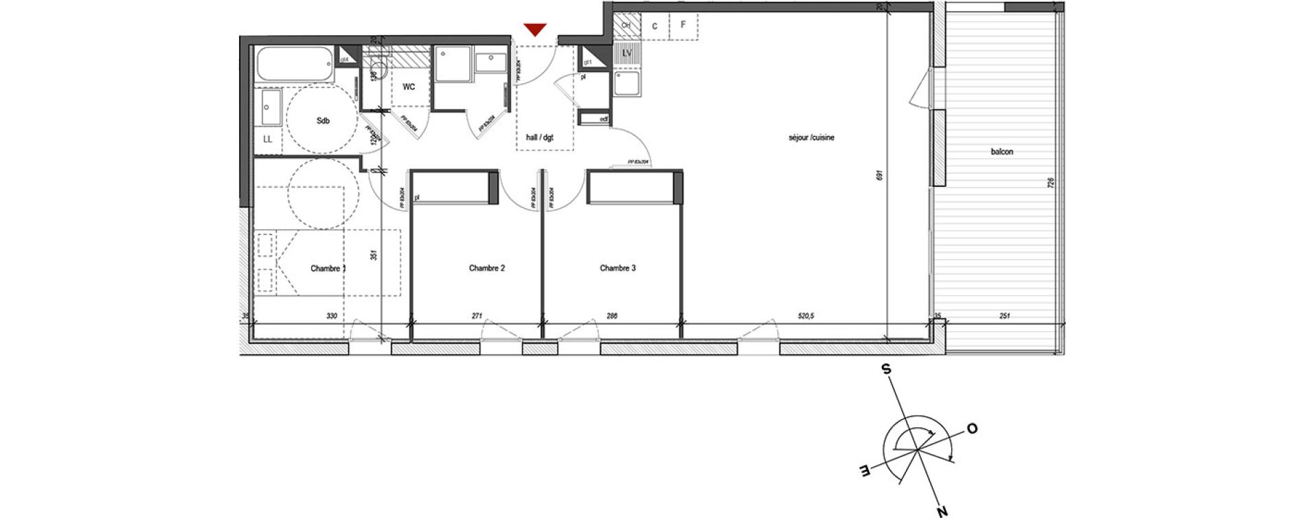 Appartement T4 de 90,00 m2 &agrave; Annecy-Le-Vieux Centre