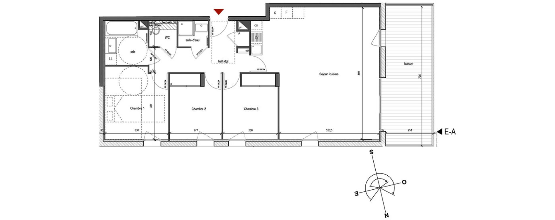 Appartement T4 de 89,50 m2 &agrave; Annecy-Le-Vieux Centre