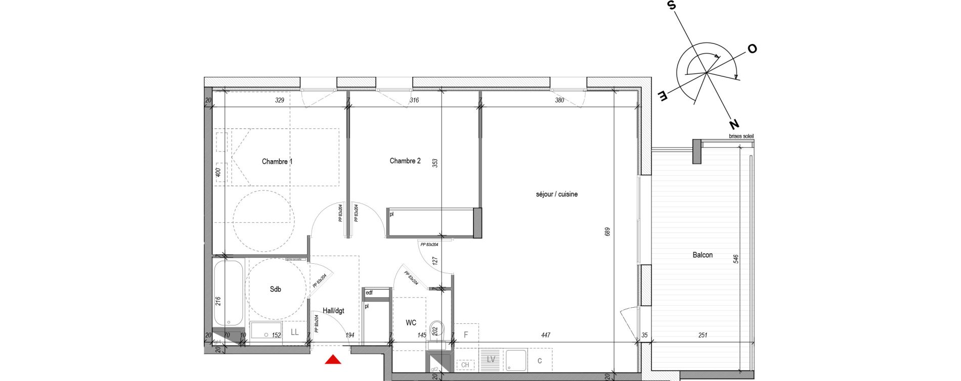 Appartement T3 de 66,10 m2 &agrave; Annecy-Le-Vieux Centre