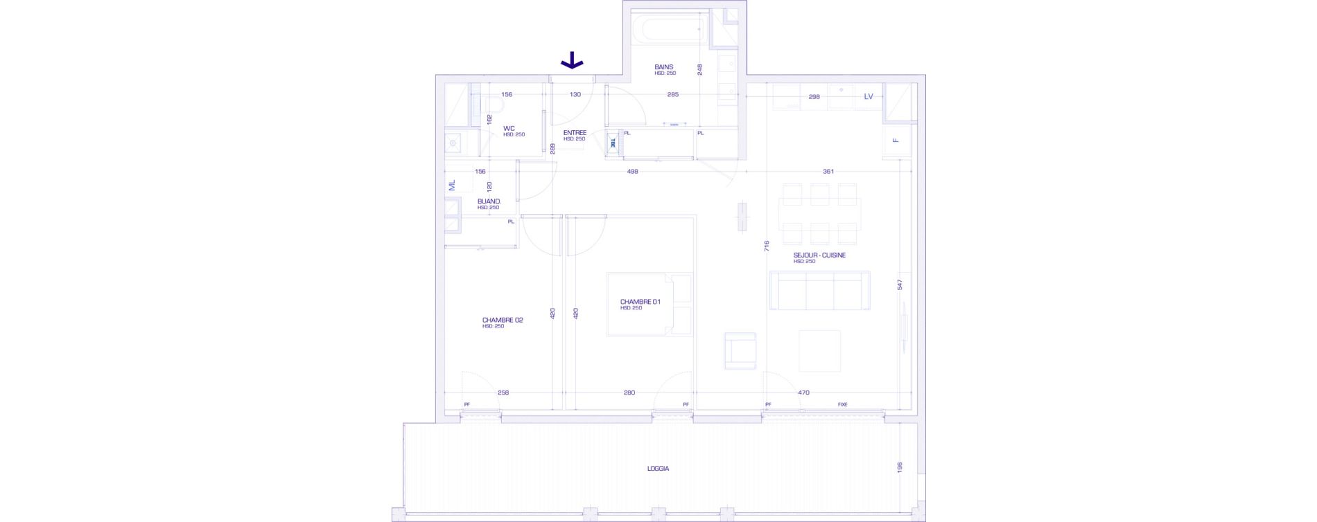 Appartement T3 de 72,45 m2 &agrave; Annecy Meythet