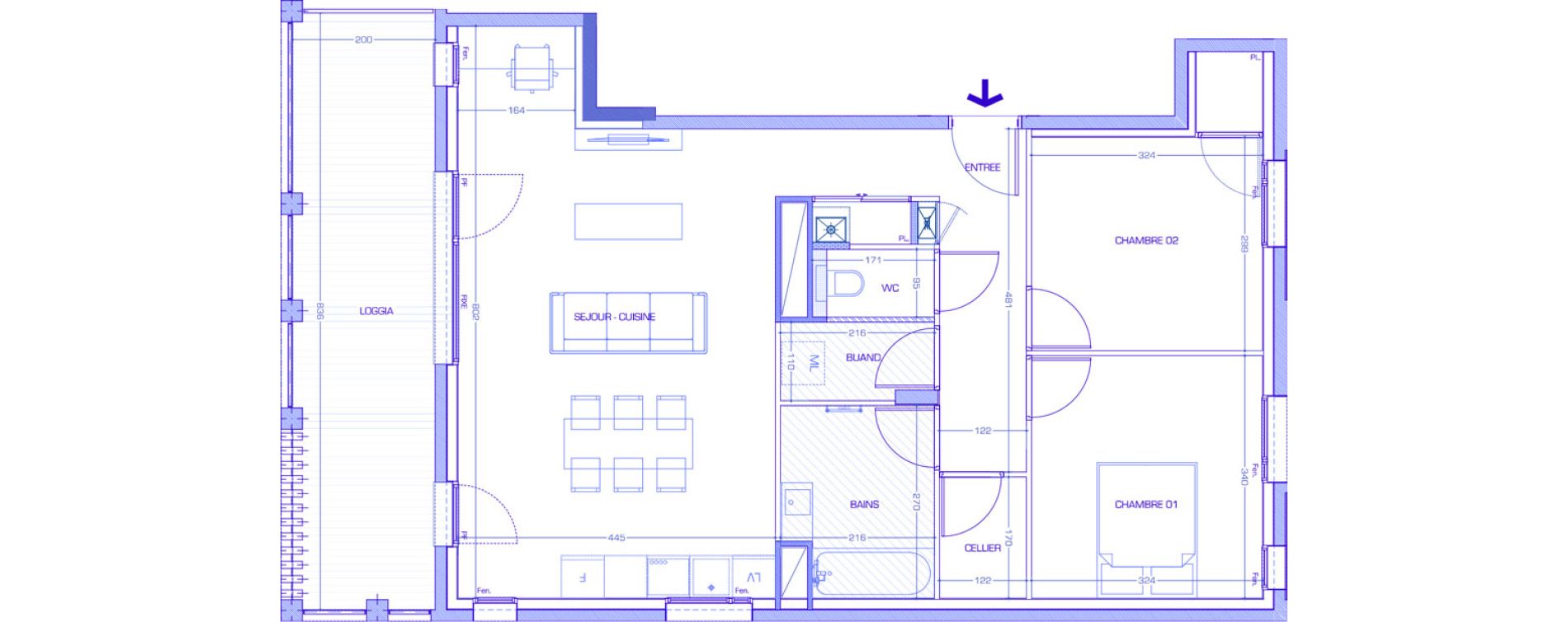 Appartement T3 de 73,89 m2 &agrave; Annecy Meythet