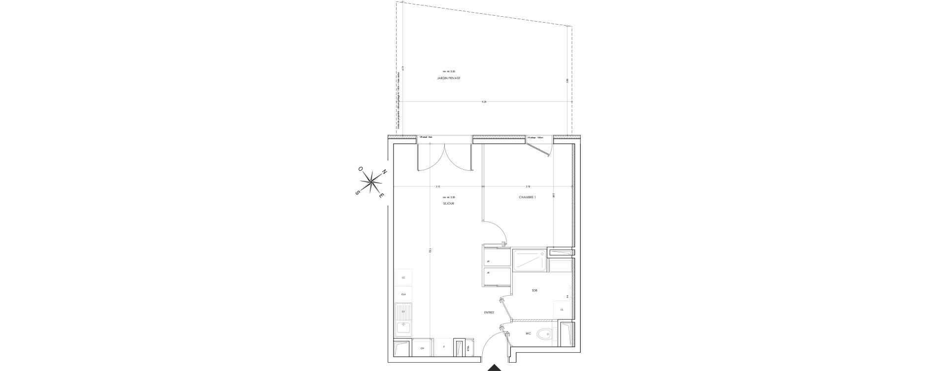 Appartement T2 de 43,94 m2 &agrave; Annecy Parc des sports - fier