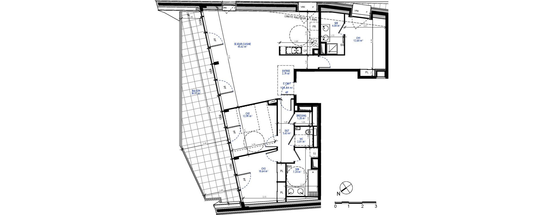 Appartement T4 de 104,84 m2 &agrave; Annecy Tresums