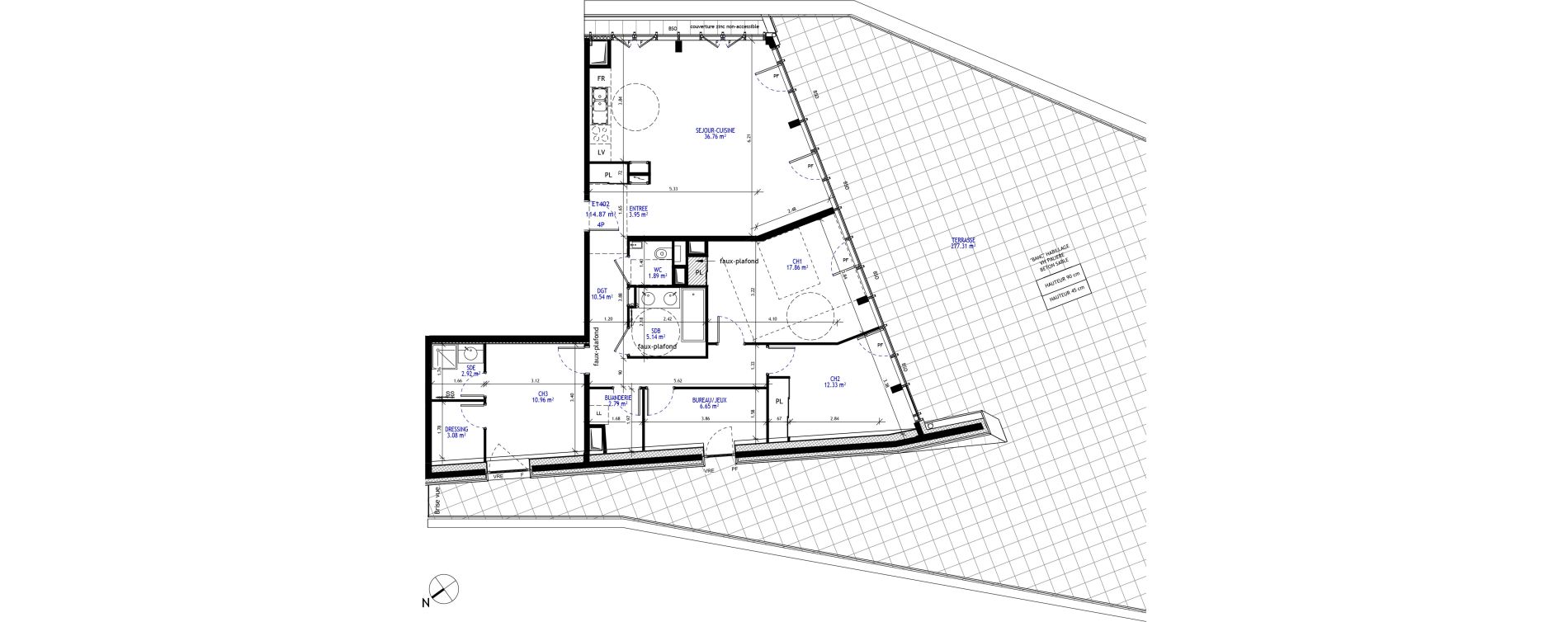 Appartement T4 de 114,87 m2 &agrave; Annecy Tresums