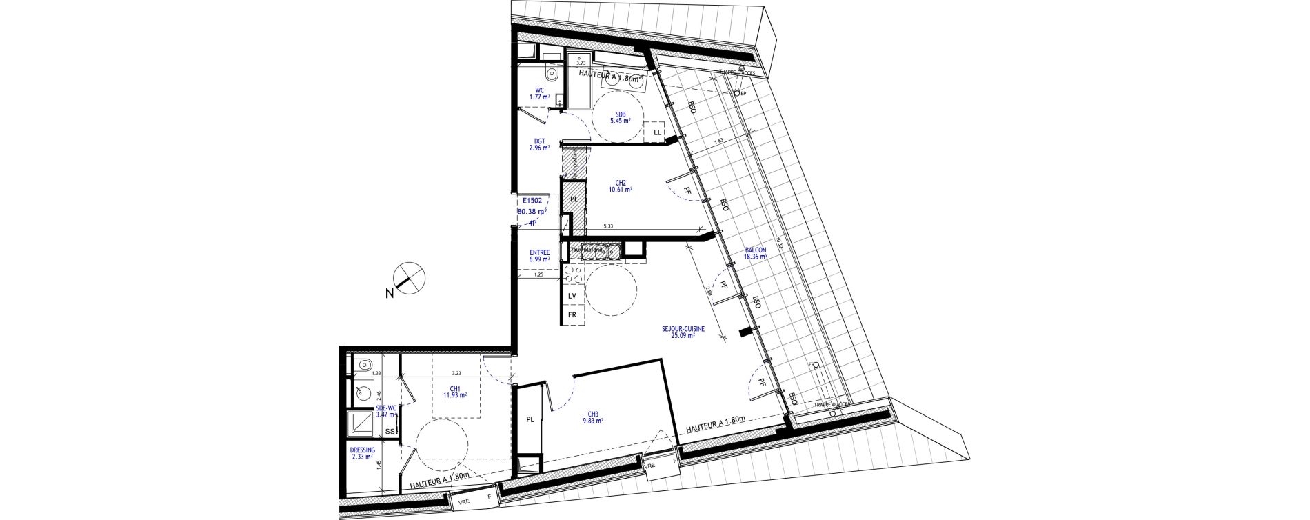 Appartement T4 de 80,38 m2 &agrave; Annecy Tresums
