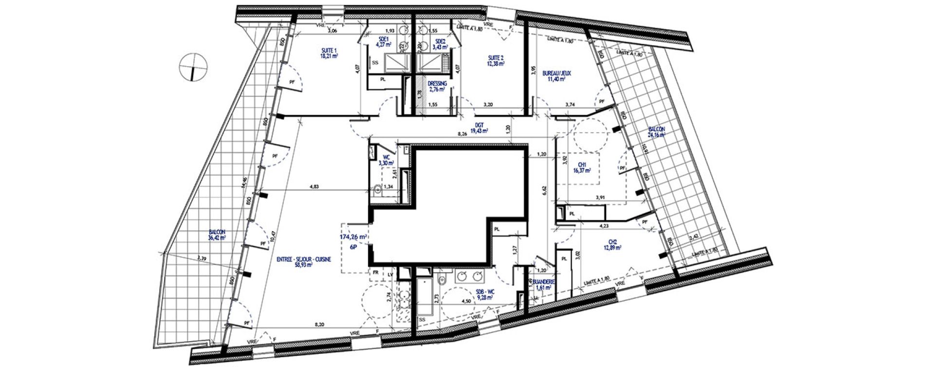 Appartement T6 de 174,26 m2 &agrave; Annecy Tresums