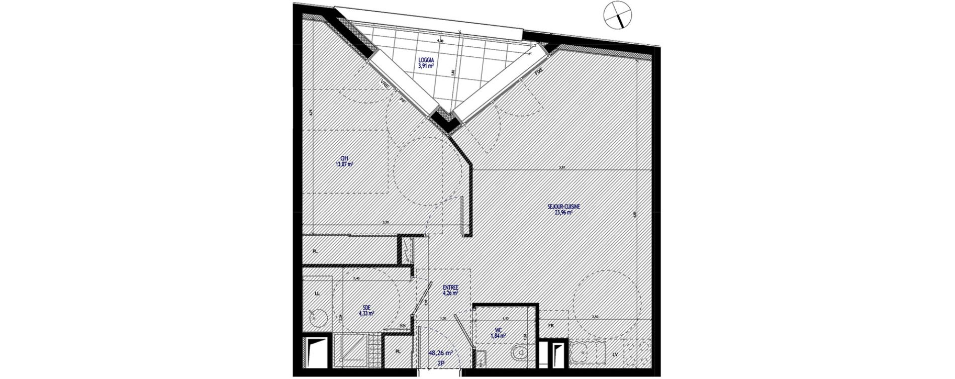 Appartement T2 de 48,26 m2 &agrave; Annecy Tresums