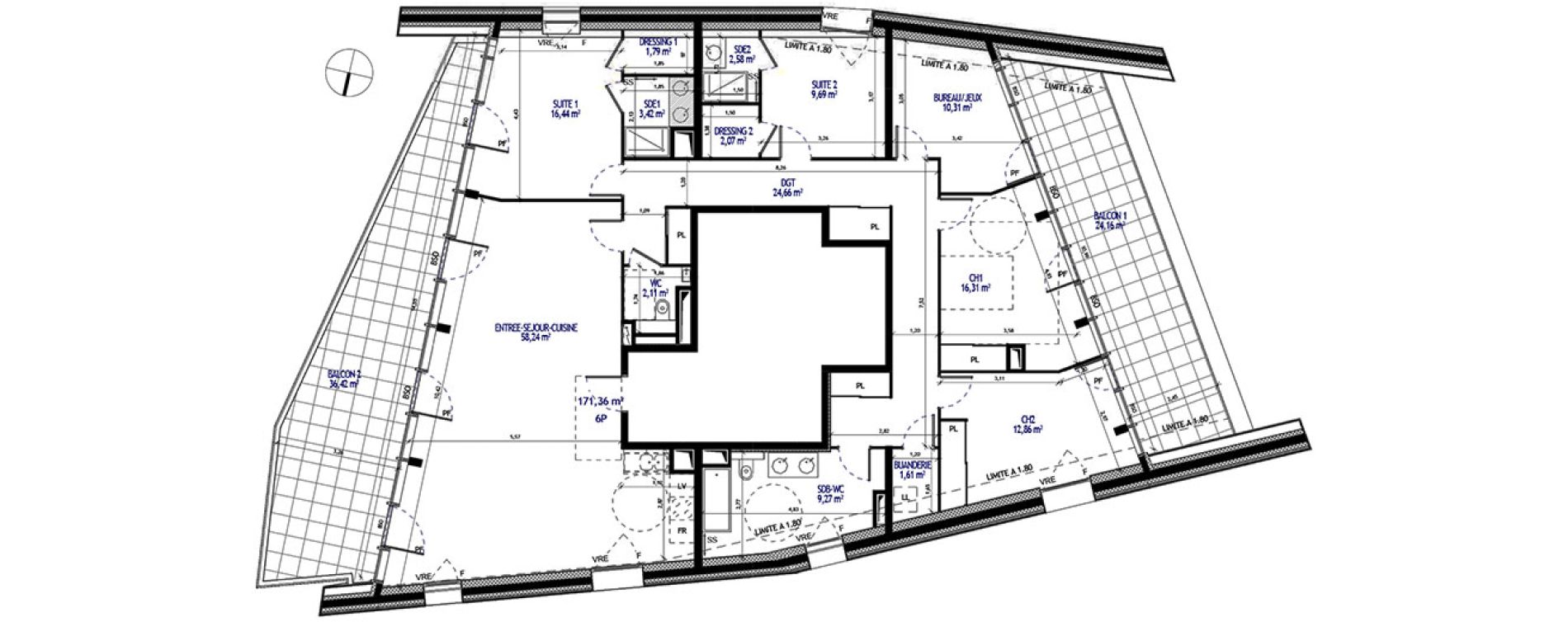 Appartement T6 de 171,36 m2 &agrave; Annecy Tresums