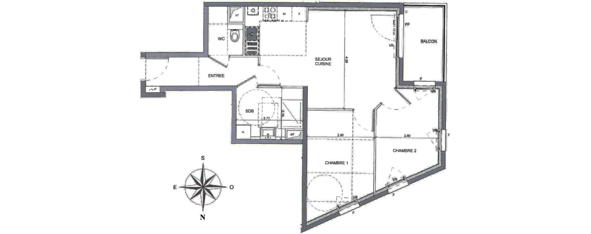 Appartement T3 de 56,56 m2 &agrave; Annecy Parc des sports - fier