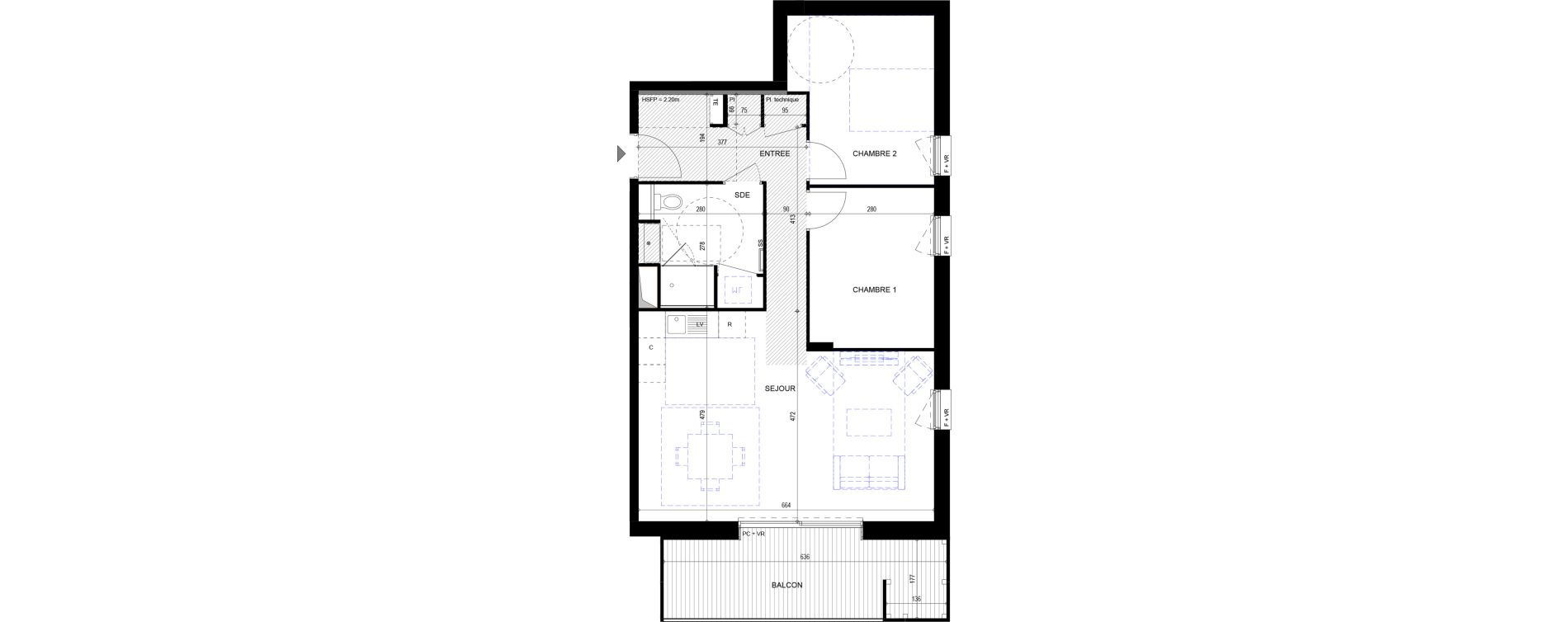 Appartement T3 de 66,97 m2 &agrave; Annecy Vert bois - le pont neuf