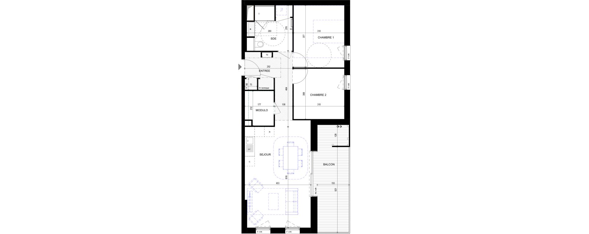 Appartement T3 de 65,93 m2 &agrave; Annecy Vert bois - le pont neuf