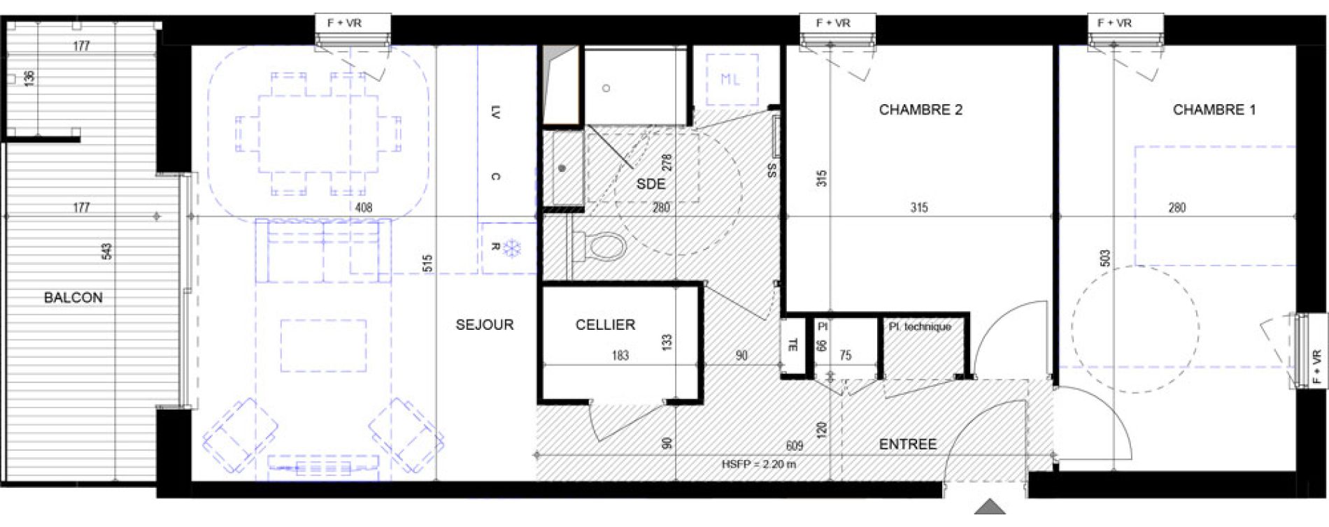 Appartement T3 de 64,19 m2 &agrave; Annecy Vert bois - le pont neuf