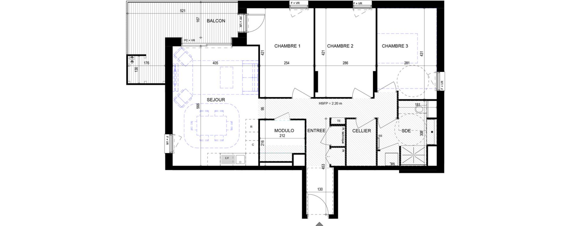 Appartement T4 de 84,00 m2 &agrave; Annecy Vert bois - le pont neuf