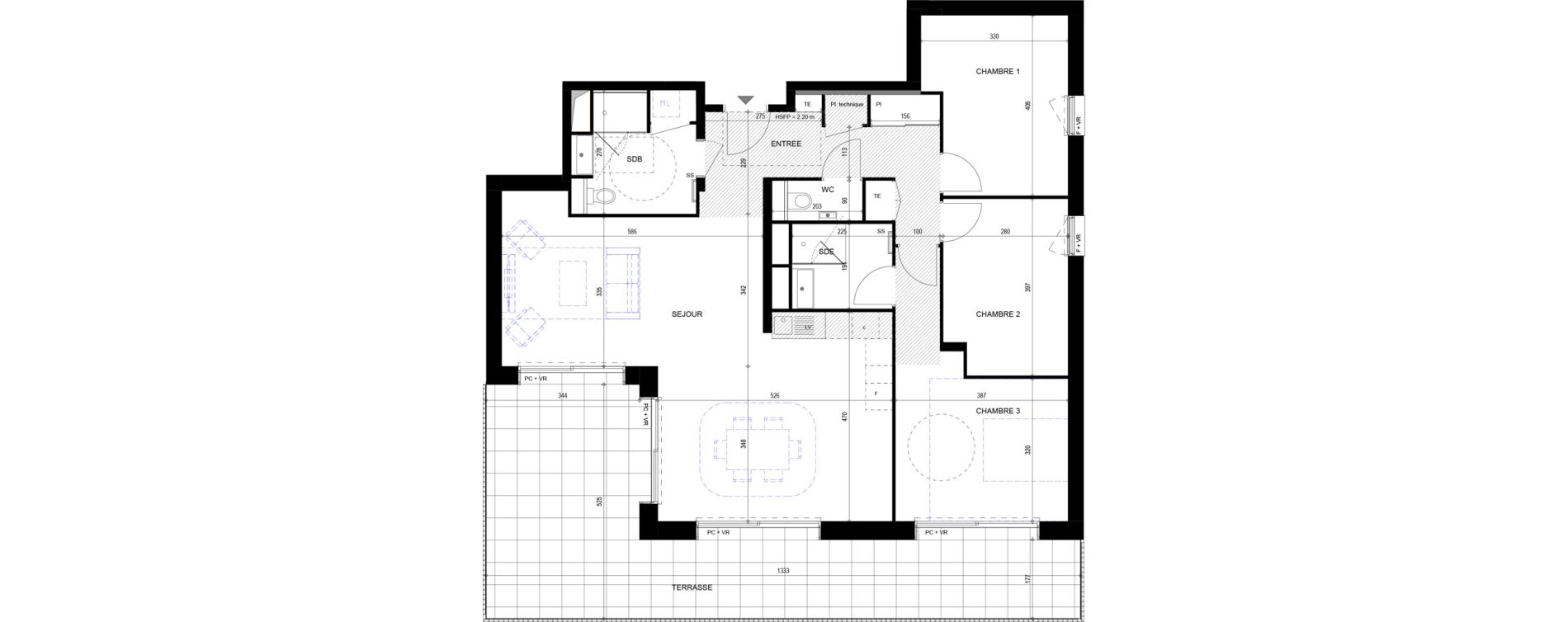 Appartement T4 de 106,31 m2 &agrave; Annecy Vert bois - le pont neuf