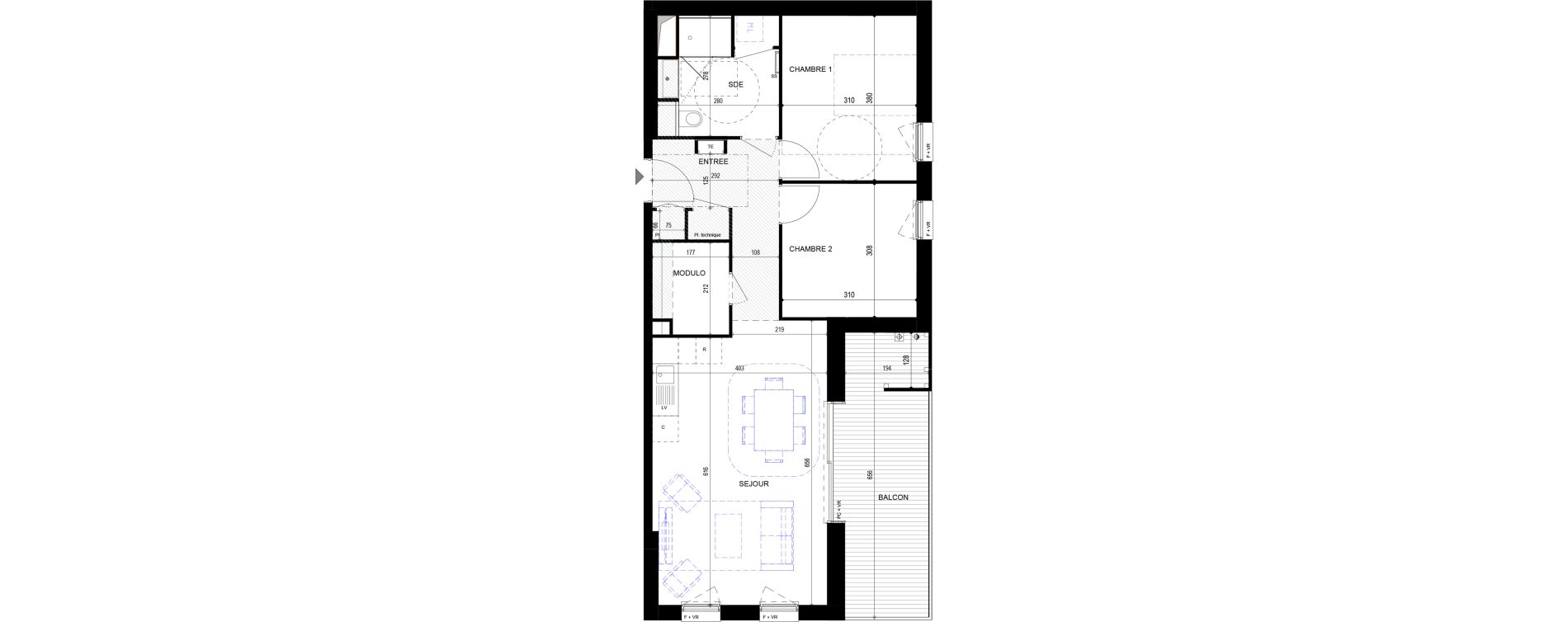 Appartement T3 de 65,92 m2 &agrave; Annecy Vert bois - le pont neuf