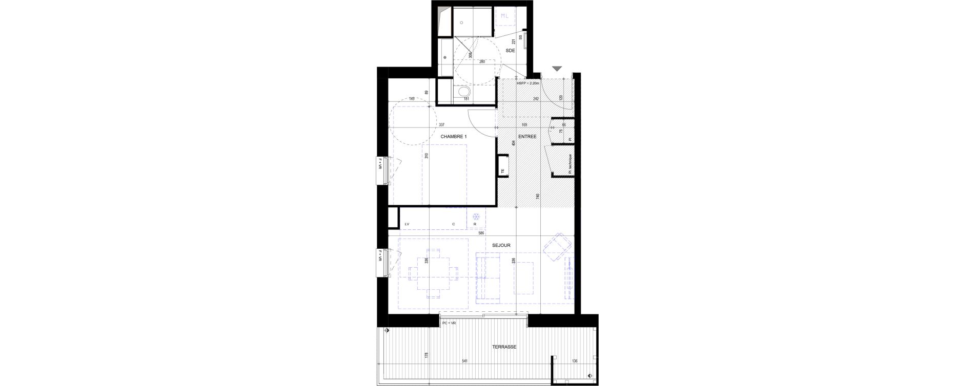 Appartement T2 de 46,97 m2 &agrave; Annecy Vert bois - le pont neuf