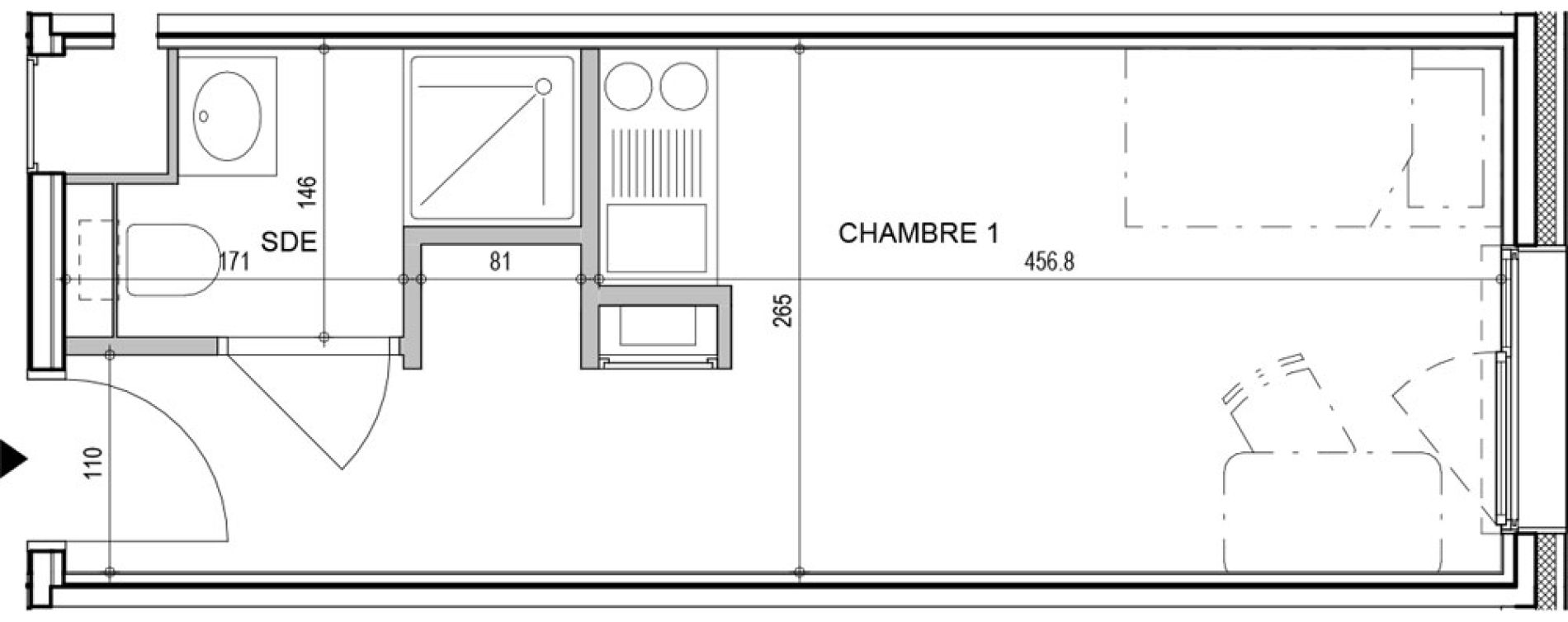 Appartement T1 de 18,36 m2 &agrave; Annecy Vert bois - le pont neuf