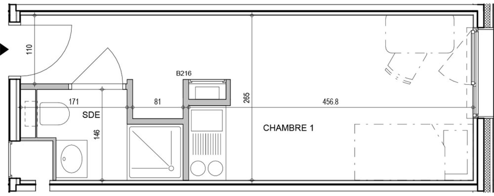 Appartement T1 de 18,36 m2 &agrave; Annecy Vert bois - le pont neuf