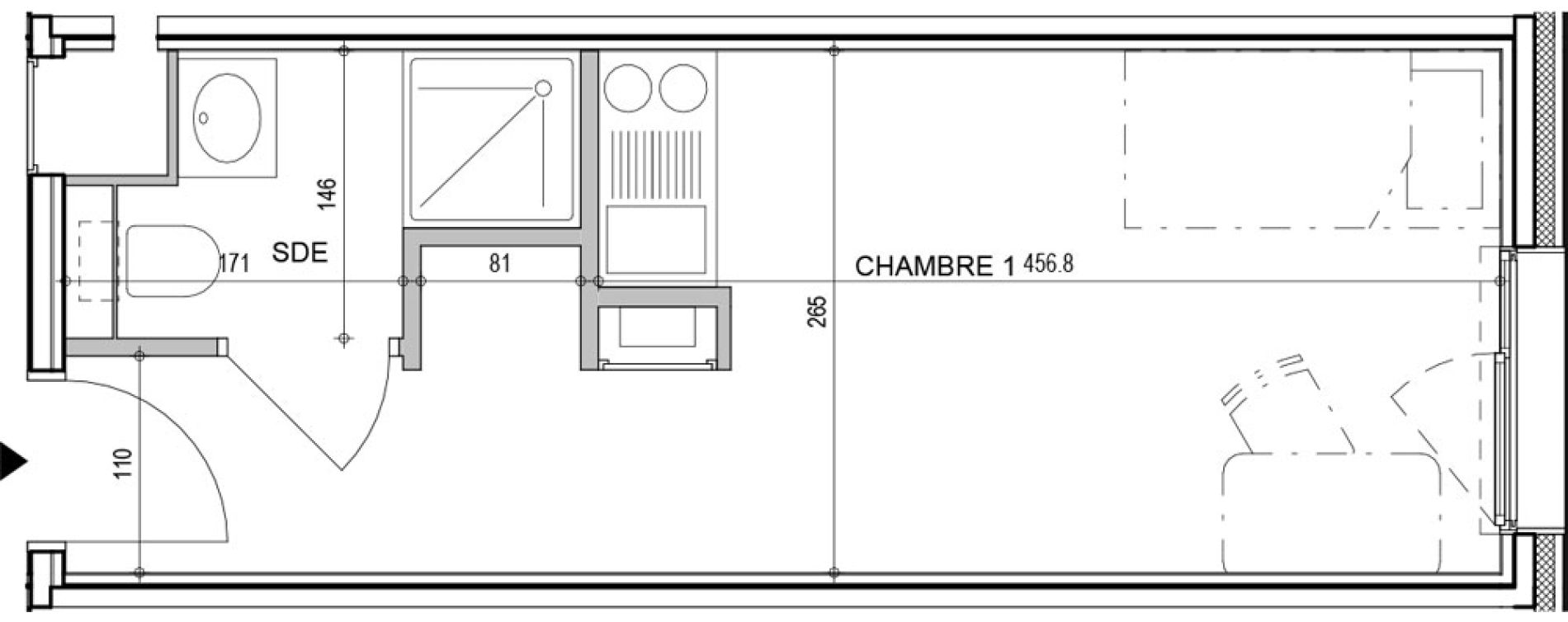 Appartement T1 de 18,36 m2 &agrave; Annecy Vert bois - le pont neuf