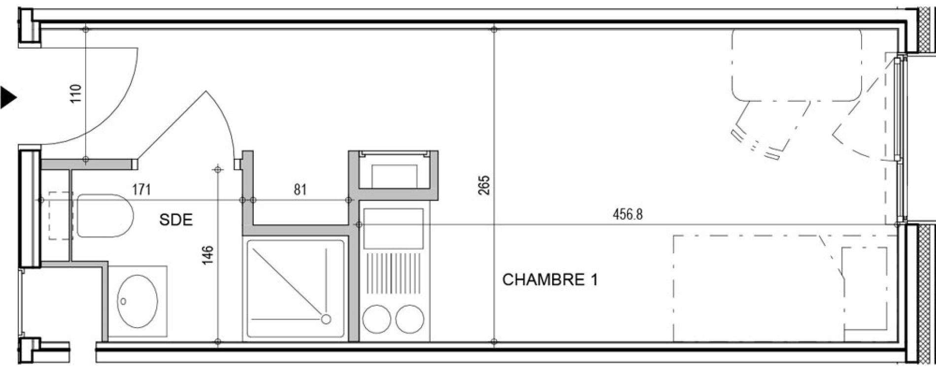 Appartement T1 de 18,36 m2 &agrave; Annecy Vert bois - le pont neuf