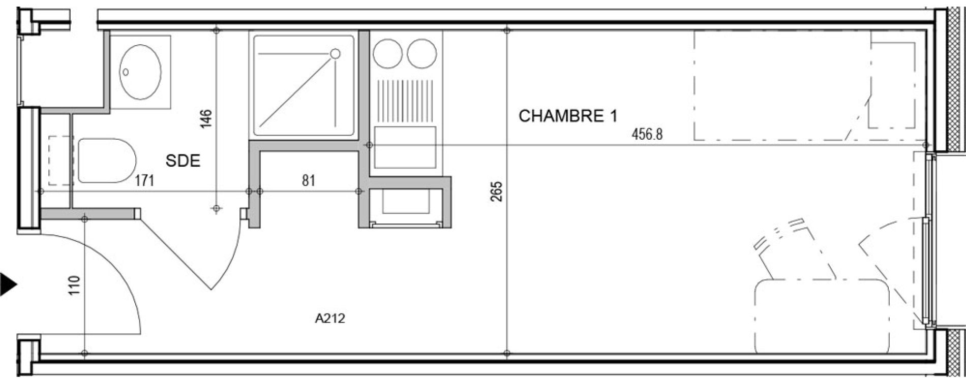 Appartement T1 de 18,36 m2 &agrave; Annecy Vert bois - le pont neuf