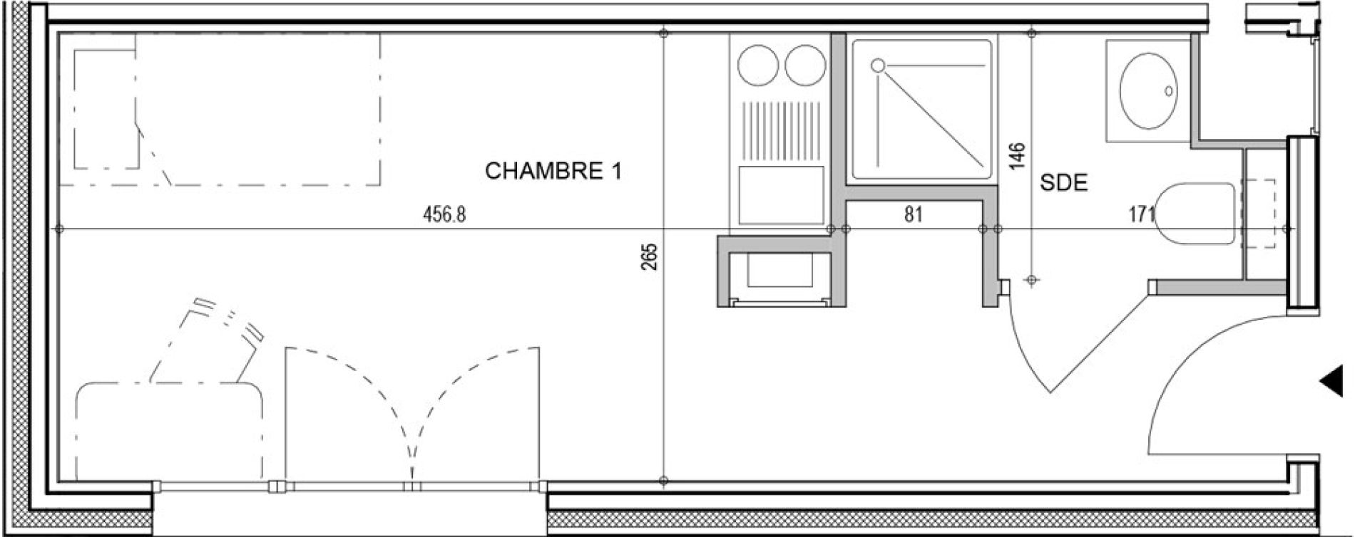 Appartement T1 de 18,36 m2 &agrave; Annecy Vert bois - le pont neuf