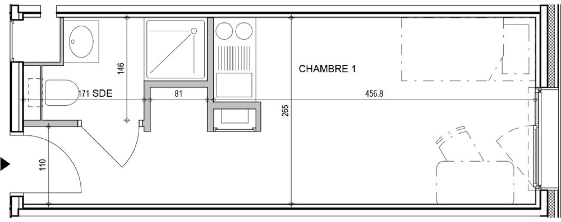 Appartement T1 de 18,36 m2 &agrave; Annecy Vert bois - le pont neuf