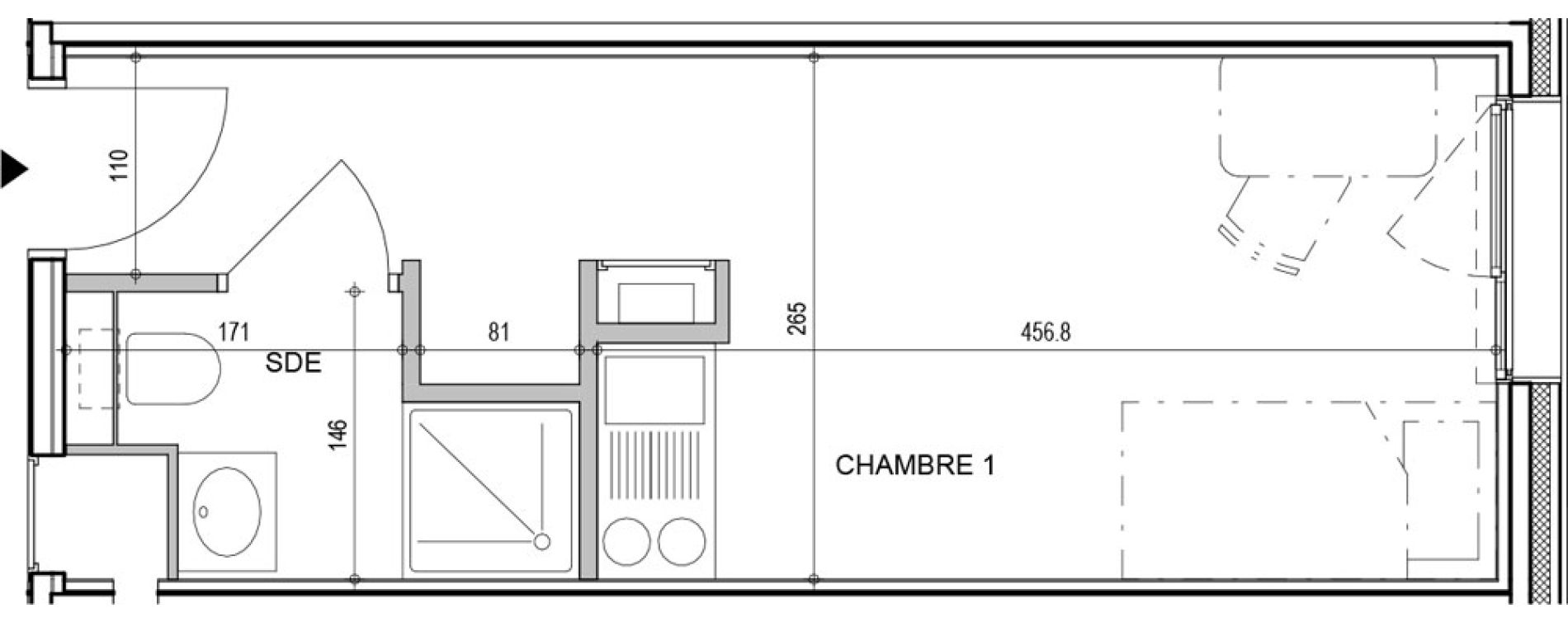 Appartement T1 de 18,36 m2 &agrave; Annecy Vert bois - le pont neuf