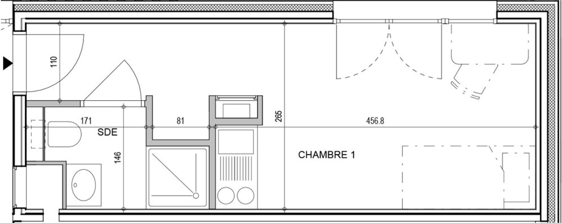 Appartement T1 de 18,36 m2 &agrave; Annecy Vert bois - le pont neuf