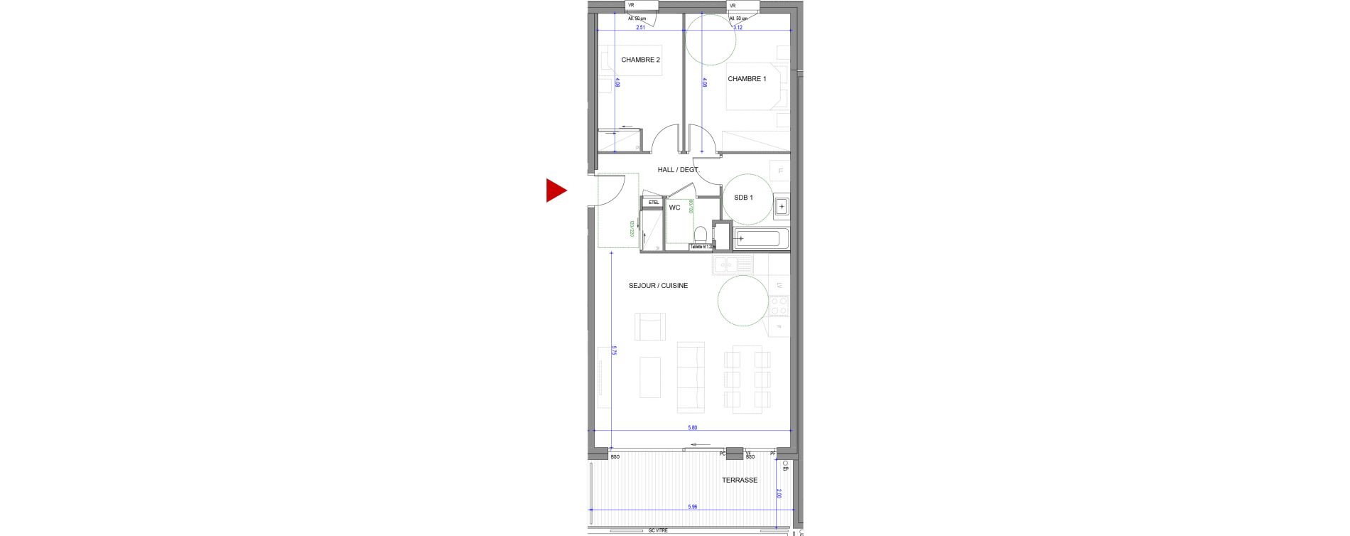 Appartement T3 de 71,46 m2 &agrave; Annecy Le-vieux