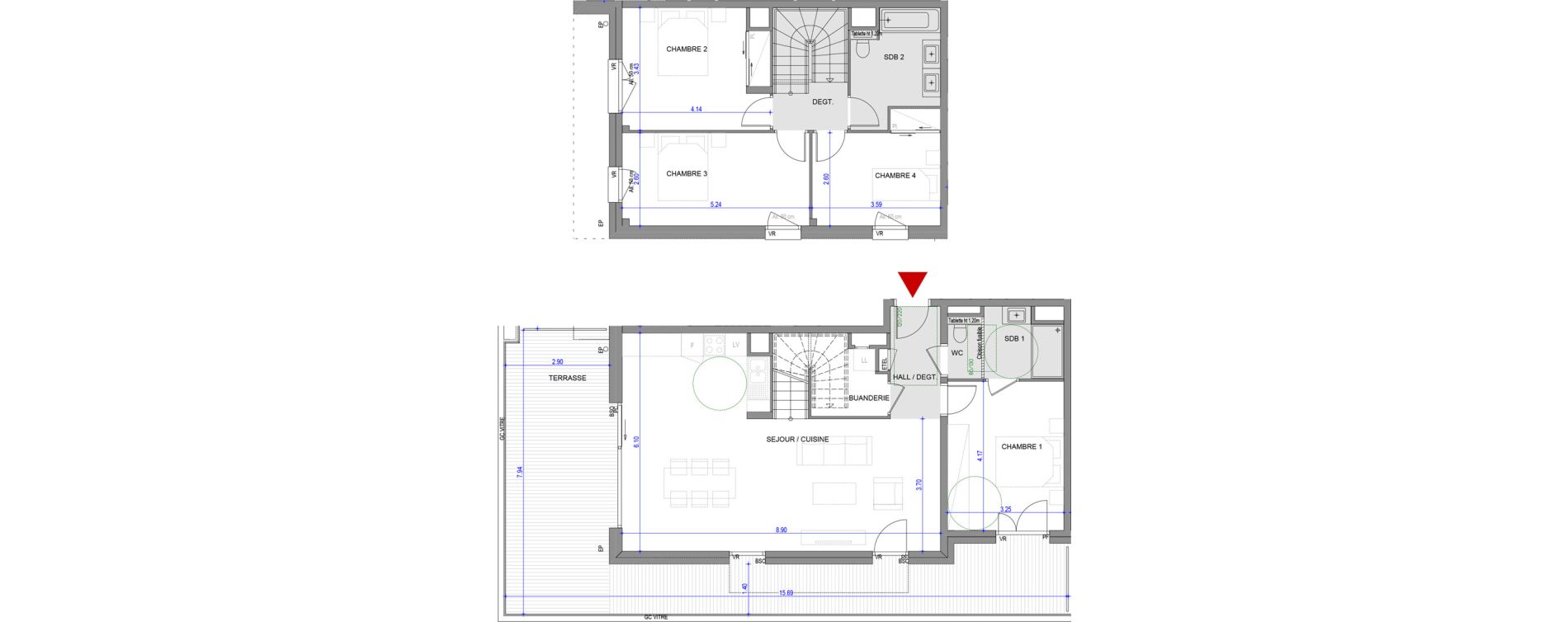 Appartement T5 de 116,62 m2 &agrave; Annecy Le-vieux