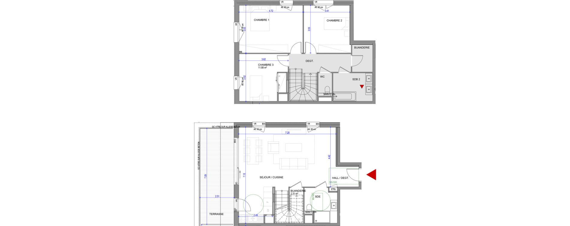 Appartement T4 de 106,35 m2 &agrave; Annecy Le-vieux