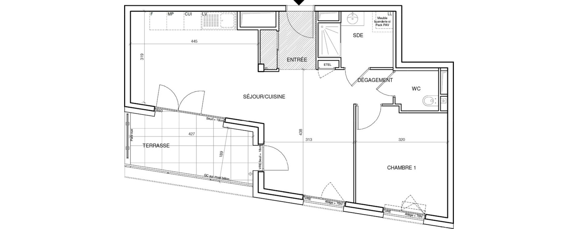 Appartement T2 de 52,40 m2 &agrave; Annecy Les hirondelles