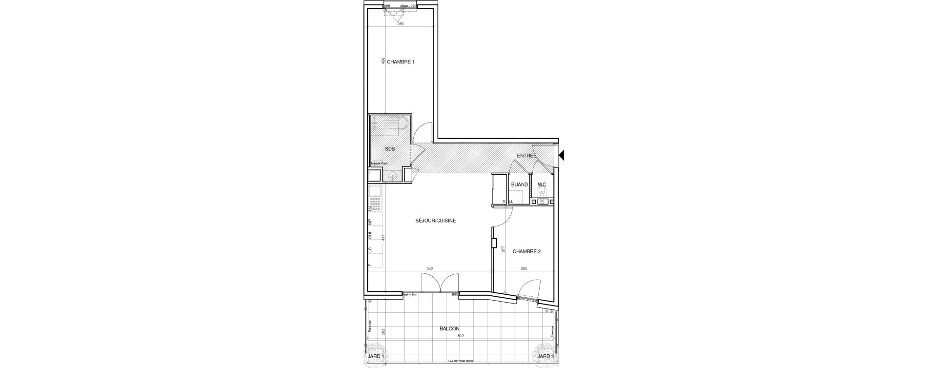 Appartement T3 de 67,30 m2 &agrave; Annecy Les hirondelles