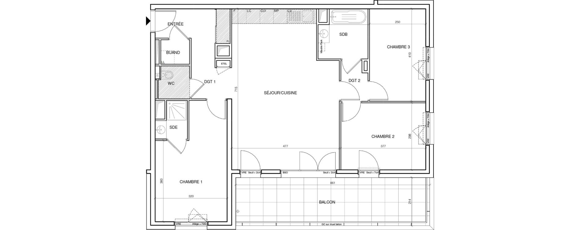 Appartement T4 de 88,20 m2 &agrave; Annecy Les hirondelles