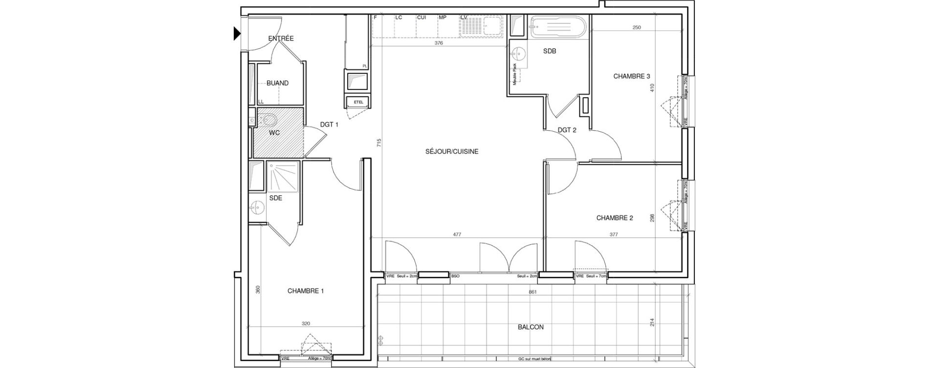 Appartement T4 de 88,20 m2 &agrave; Annecy Les hirondelles