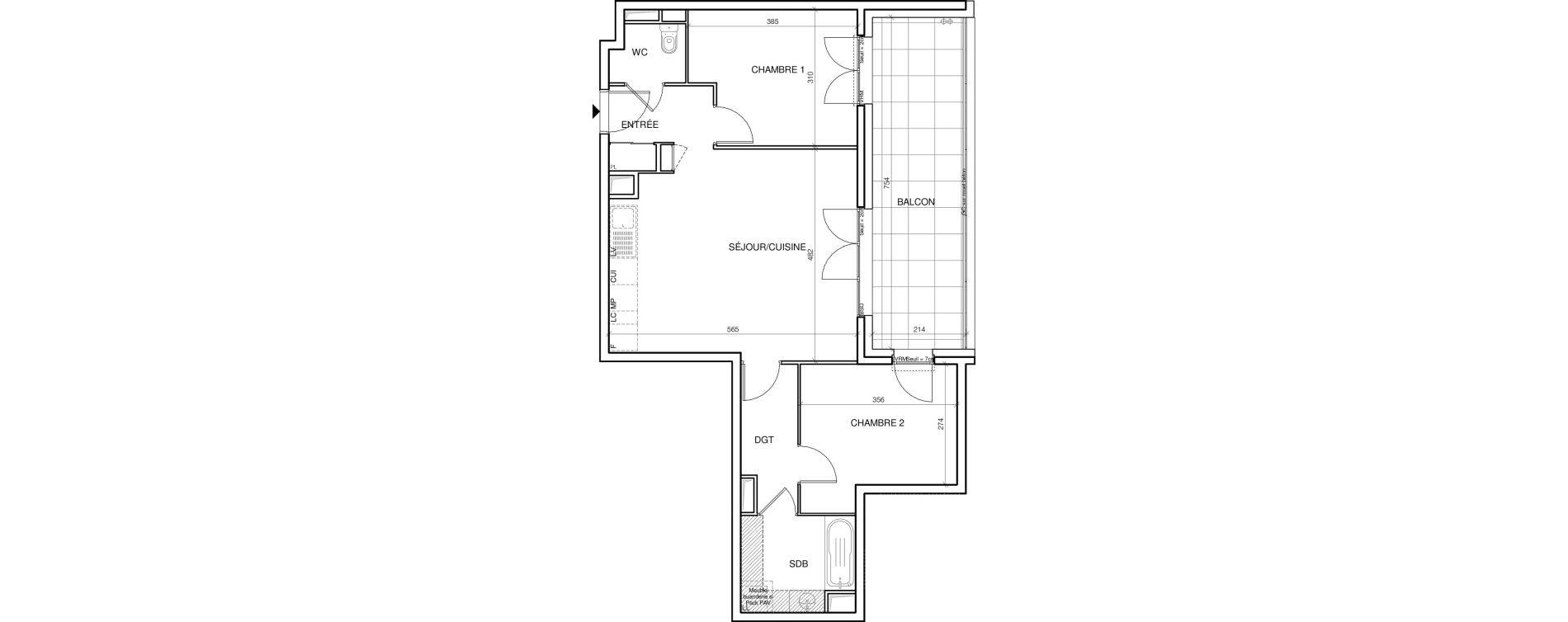 Appartement T3 de 62,60 m2 &agrave; Annecy Les hirondelles