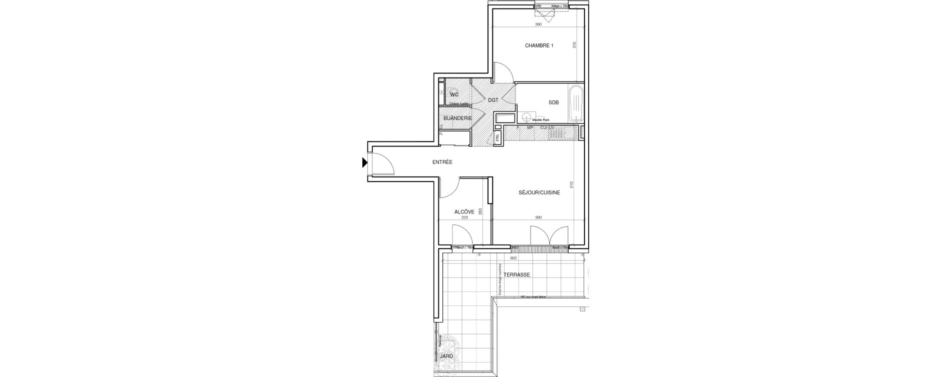 Appartement T2 de 52,50 m2 &agrave; Annecy Les hirondelles