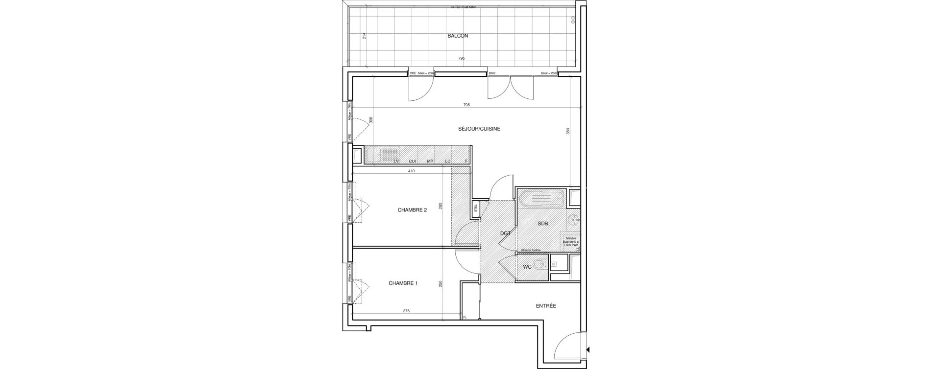 Appartement T3 de 65,80 m2 &agrave; Annecy Les hirondelles