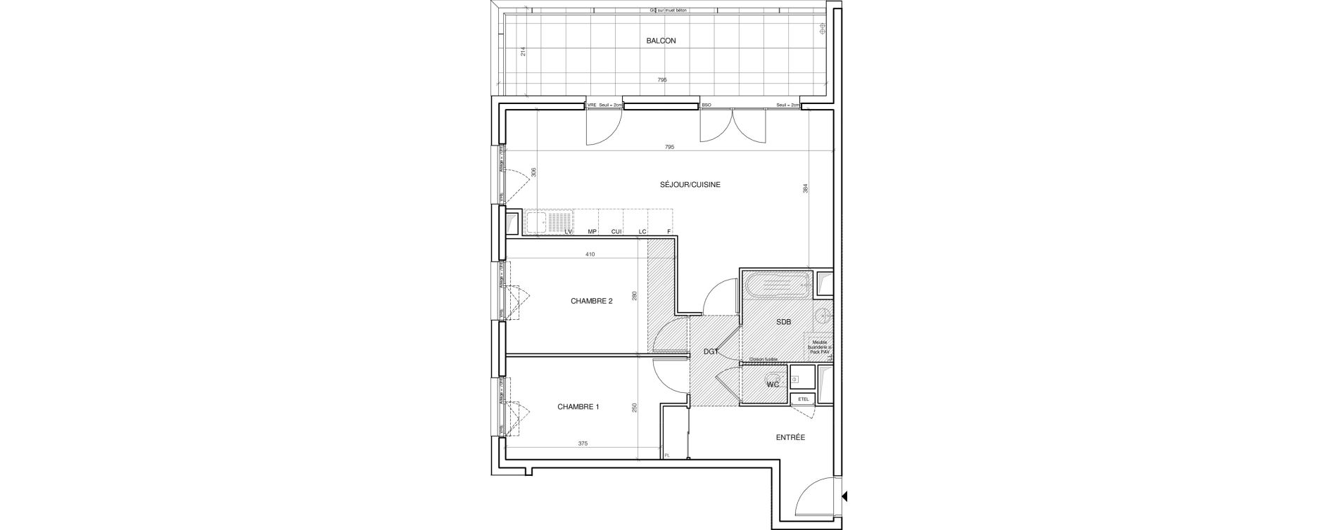 Appartement T3 de 66,00 m2 &agrave; Annecy Les hirondelles