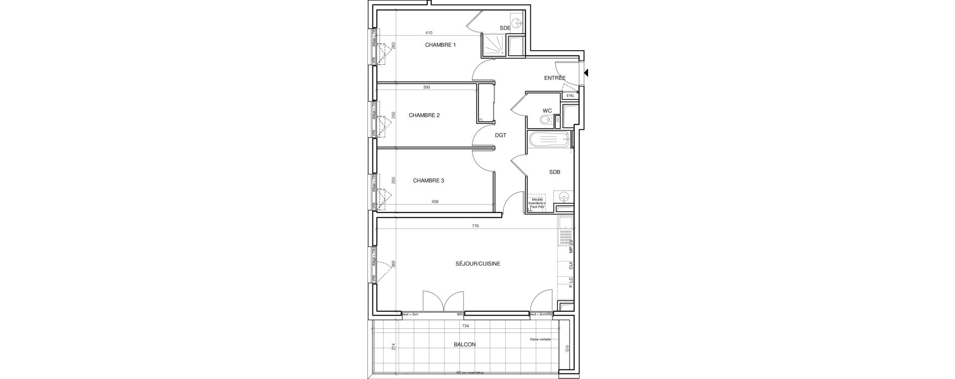 Appartement T4 de 83,20 m2 &agrave; Annecy Les hirondelles