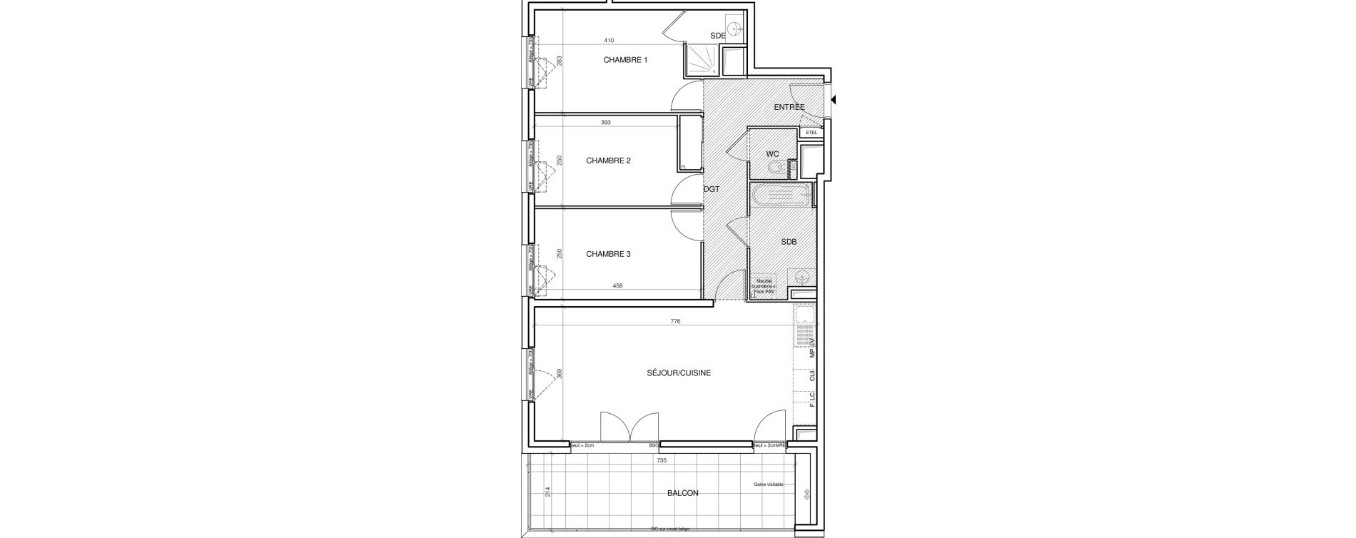 Appartement T4 de 83,20 m2 &agrave; Annecy Les hirondelles