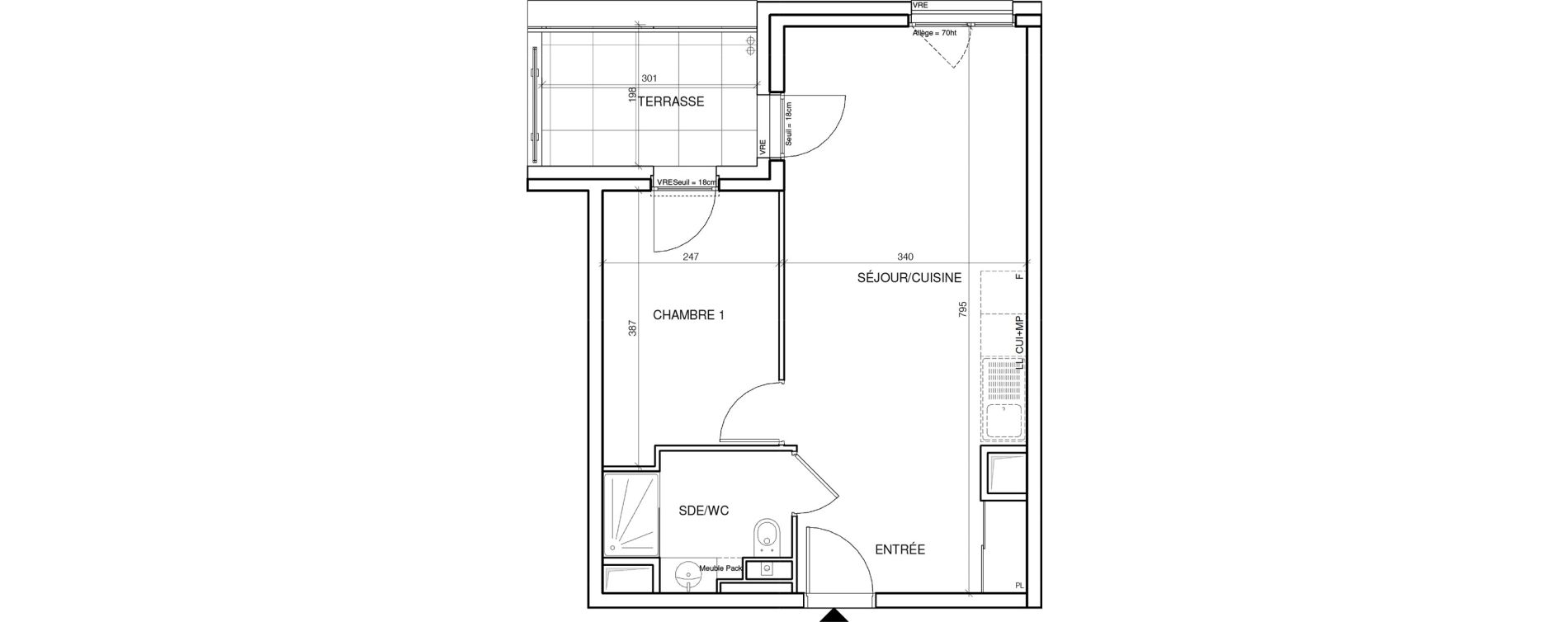 Appartement T2 de 39,50 m2 &agrave; Annecy Les hirondelles