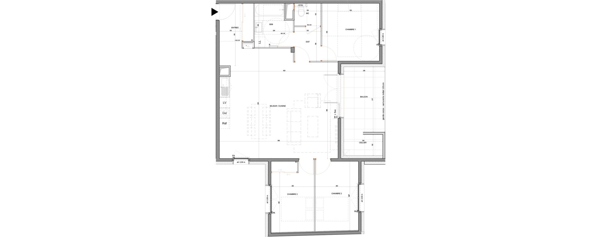 Appartement T4 de 87,73 m2 &agrave; Annecy Centre ville - vieille ville - marquisats