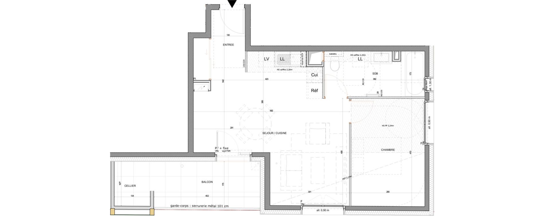 Appartement T2 de 46,52 m2 &agrave; Annecy Centre ville - vieille ville - marquisats