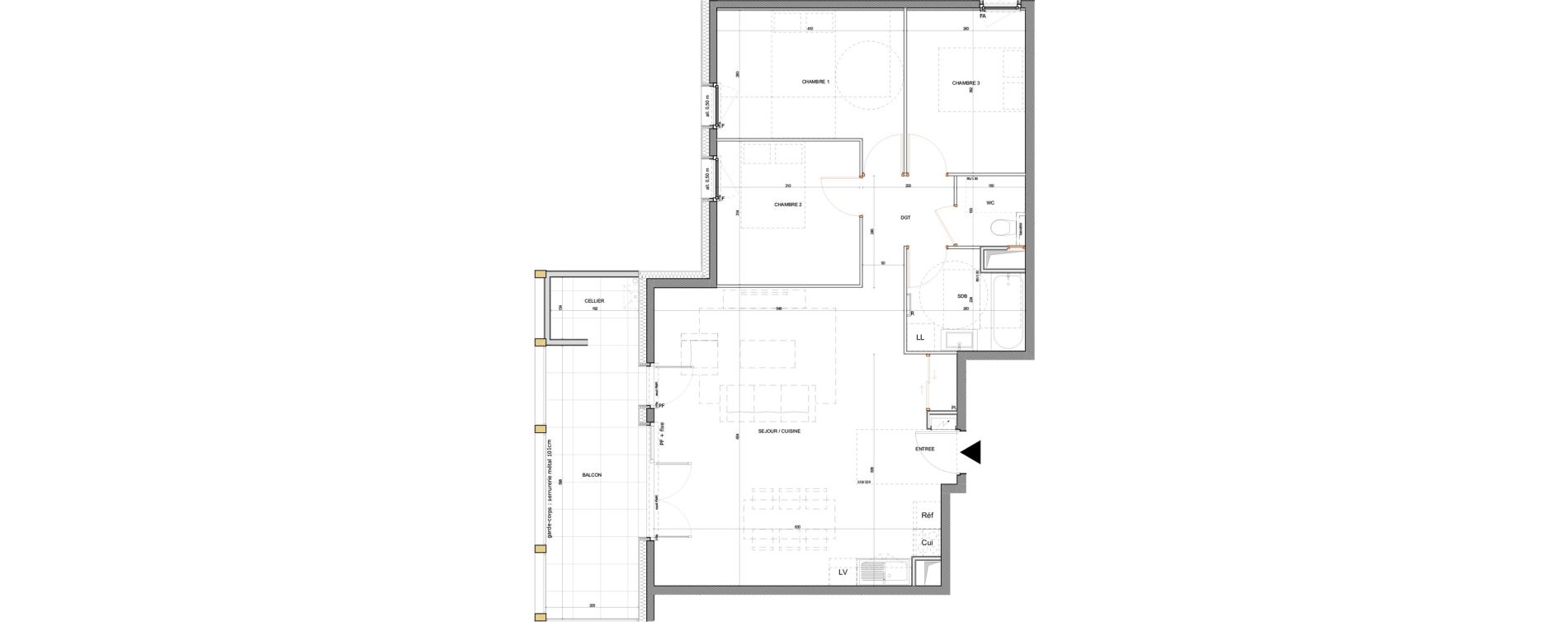 Appartement T4 de 82,88 m2 &agrave; Annecy Centre ville - vieille ville - marquisats