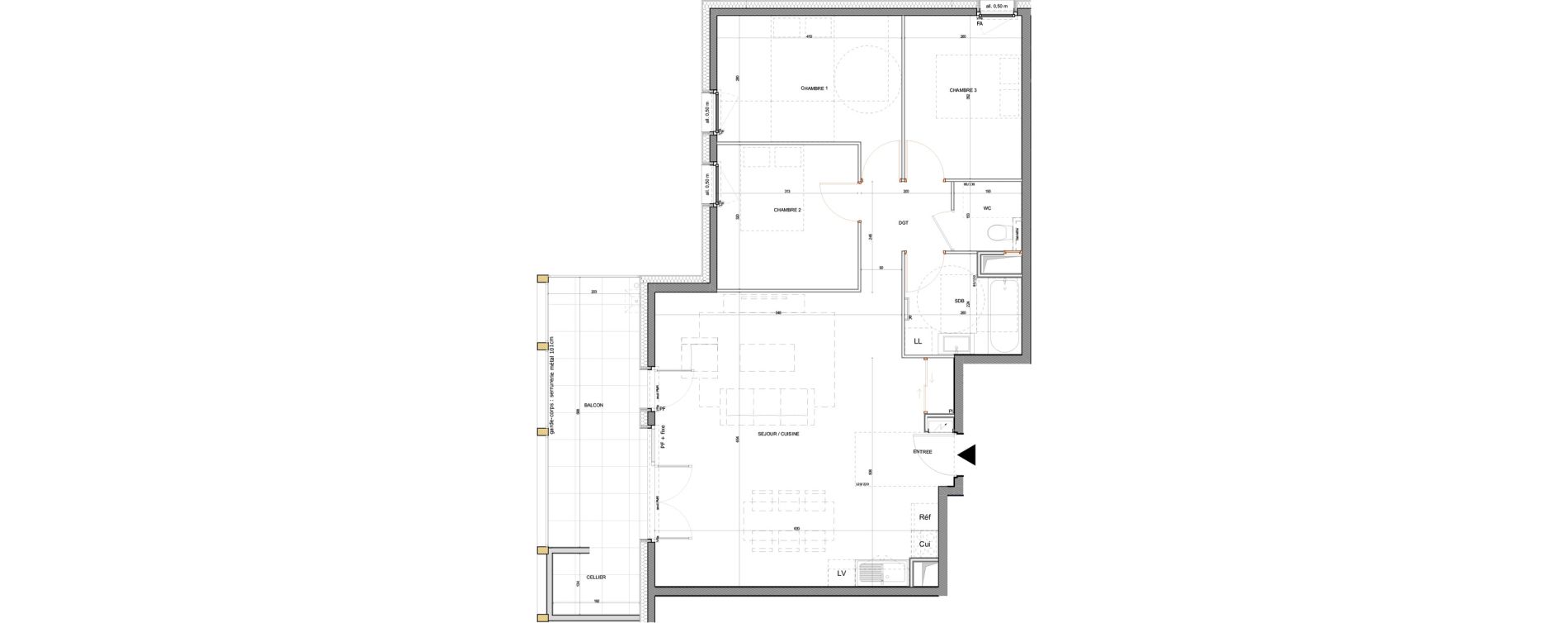 Appartement T4 de 83,28 m2 &agrave; Annecy Centre ville - vieille ville - marquisats